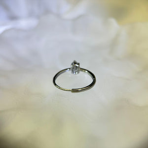 Hekimer Diamond Quartz Adjustable Ring 闪灵钻镶嵌活口戒指