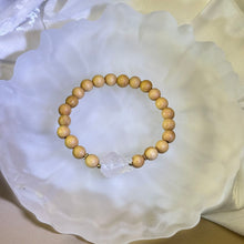 将图片加载到图库查看器，Rose Quartz Totoro Thuja Wood Beads Bracelet 粉水晶龙猫崖柏木手串
