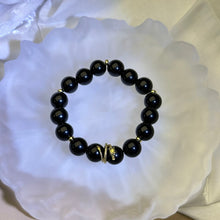 将图片加载到图库查看器，Obsidian Beads Bracelet 黑曜石手串
