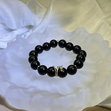 将图片加载到图库查看器，Obsidian Beads Bracelet 黑曜石手串
