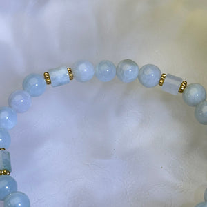 Green Jade Beads Bracelet 糯种豆色翡翠手串