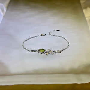 Peridot Goldfish Bracelet 橄榄石镶嵌金鱼手链