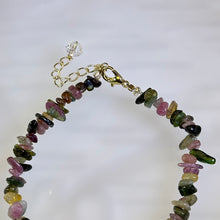 Load image into Gallery viewer, Rainbow Tourmaline Beads Bracelet 彩虹碧玺珠链手链
