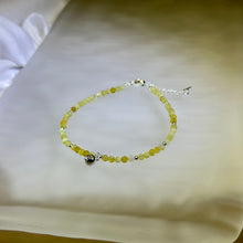 将图片加载到图库查看器，Golden Prehnite Beads Anklet 金色葡萄石珠链脚链
