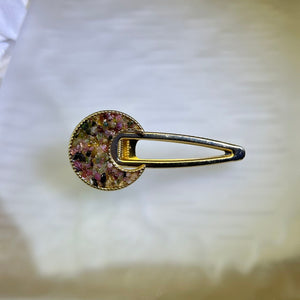 Rainbow Tourmaline Hair Clip 彩虹碧玺发夹