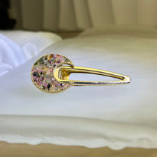 Load image into Gallery viewer, Rainbow Tourmaline Hair Clip 彩虹碧玺发夹
