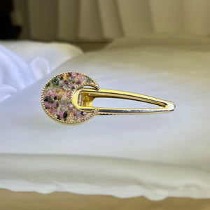 Rainbow Tourmaline Hair Clip 彩虹碧玺发夹