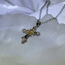 Load image into Gallery viewer, Tanzanite Cross Pendant 坦桑石镶嵌十字架吊坠
