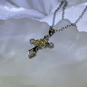 Tanzanite Cross Pendant 坦桑石镶嵌十字架吊坠