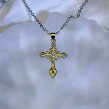 Load image into Gallery viewer, Tanzanite Cross Pendant 坦桑石镶嵌十字架吊坠
