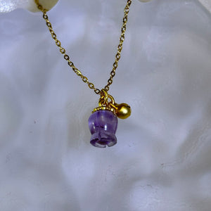 Amethyst May Bell Pendant 紫水晶铃兰花吊坠