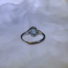 将图片加载到图库查看器，Aquamarine Adjustable Ring 海蓝宝镶嵌活口戒指
