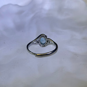 Aquamarine Adjustable Ring 海蓝宝镶嵌活口戒指