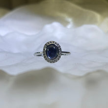 Load image into Gallery viewer, Iolite Adjustable Ring 堇青石镶嵌活口戒指
