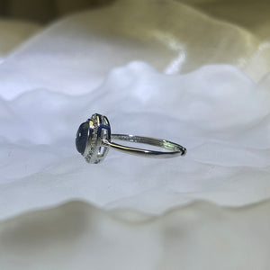 Iolite Adjustable Ring 堇青石镶嵌活口戒指