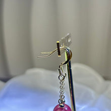 Load image into Gallery viewer, 14K Gold Filled Red Strawberry Quartz Earrings 红色草莓晶14K注金耳钩
