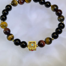 将图片加载到图库查看器，Tiger&#39;s Eye Beads Bracelet 虎眼石手串
