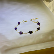 将图片加载到图库查看器，Amethyst Beads Bracelet 紫水晶珠链手链
