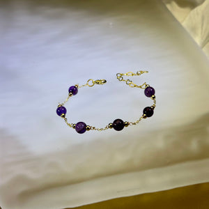 Amethyst Beads Bracelet 紫水晶珠链手链