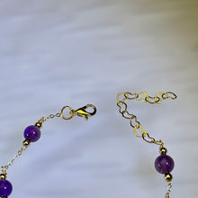 将图片加载到图库查看器，Amethyst Beads Bracelet 紫水晶珠链手链
