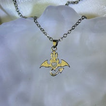 Load image into Gallery viewer, Citrine Love Heart Little Devil Pendant 黄水晶爱心镶嵌小恶魔吊坠
