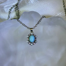 将图片加载到图库查看器，Larimar Pendant 海纹石镶嵌吊坠
