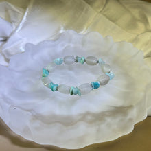 将图片加载到图库查看器，Cream Nephrite Amazonite Beads Bracelet 和田玉青白玉天河石手串
