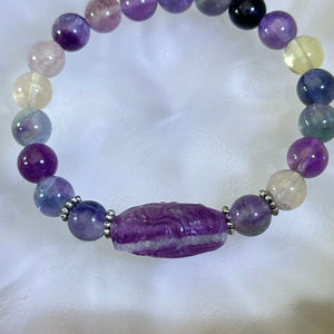 Fluorite Dragon Beads Bracelet 萤石龙珠手串