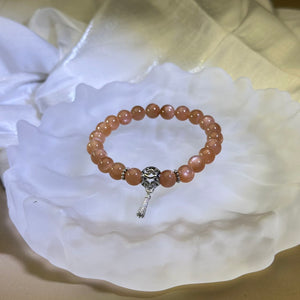 Orange Sunstone Beads Bracelet 橙色太阳石手串