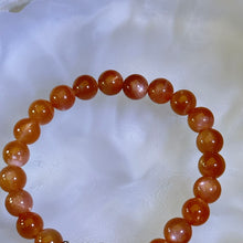 将图片加载到图库查看器，Orange Sunstone Beads Bracelet 橙色太阳石手串
