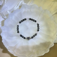 将图片加载到图库查看器，Black Tourmalined Quartz Beads Bracelet 黑发晶水晶手串
