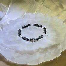 将图片加载到图库查看器，Black Tourmalined Quartz Beads Bracelet 黑发晶水晶手串
