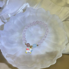 将图片加载到图库查看器，Rose Quartz Beads Bracelet 粉水晶手串
