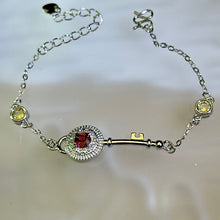 Load image into Gallery viewer, Ruby Garnet Citrine Bracelet 酒红石榴石黄水晶镶嵌手链
