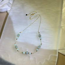 Load image into Gallery viewer, Green Jade Beads Necklace 糯种豆色翡翠珠链项链
