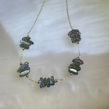 Load image into Gallery viewer, Labradorite Beads Necklace 拉长石灰月光石珠链项链
