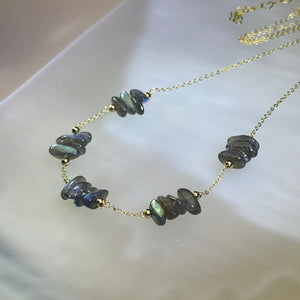 Labradorite Beads Necklace 拉长石灰月光石珠链项链