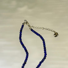 将图片加载到图库查看器，Lapis Lazuli Lucky Buckle Pendant Beads Necklace 青金石平安扣吊坠珠链项链
