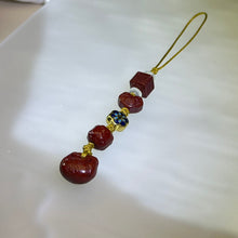 将图片加载到图库查看器，Cinnabar RuYi Ornament Cell Phone Charm Key Charm Bag Charm 紫金砂朱砂如意挂饰手机链钥匙链包挂
