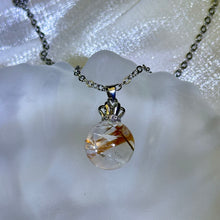 Load image into Gallery viewer, Copper Rutilated Quartz Pendant 铜发晶水晶镶嵌吊坠
