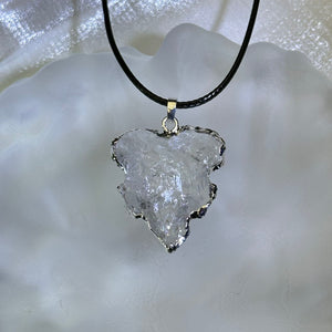 Clear Quartz Pendant Necklace 白水晶吊坠项链