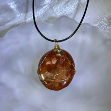 将图片加载到图库查看器，Carnelian Pendant Necklace 红玛瑙吊坠项链
