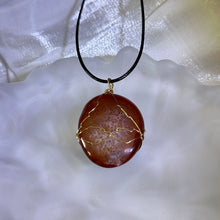 将图片加载到图库查看器，Carnelian Pendant Necklace 红玛瑙吊坠项链
