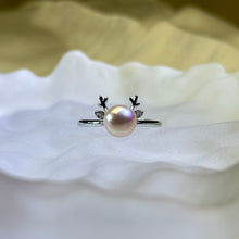 Load image into Gallery viewer, Champagne Freshwater Pearl Adjustable Ring 香槟色淡水珍珠镶嵌活口戒指
