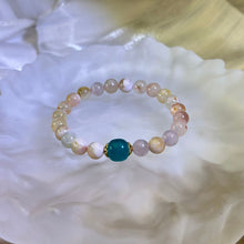 Load image into Gallery viewer, Cherry Blossom Agate Amazonite Beads Bracelet 樱花玛瑙天河石手串
