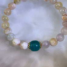 将图片加载到图库查看器，Cherry Blossom Agate Amazonite Beads Bracelet 樱花玛瑙天河石手串
