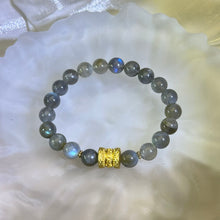 将图片加载到图库查看器，Labradorite Beads Bracelet 拉长石灰月光石手串
