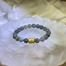 将图片加载到图库查看器，Labradorite Beads Bracelet 拉长石灰月光石手串
