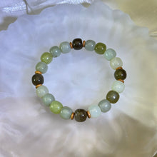 将图片加载到图库查看器，Green Nephrite Beads Bracelet 和田玉多宝碧玉青玉手串
