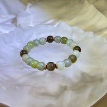 将图片加载到图库查看器，Green Nephrite Beads Bracelet 和田玉多宝碧玉青玉手串
